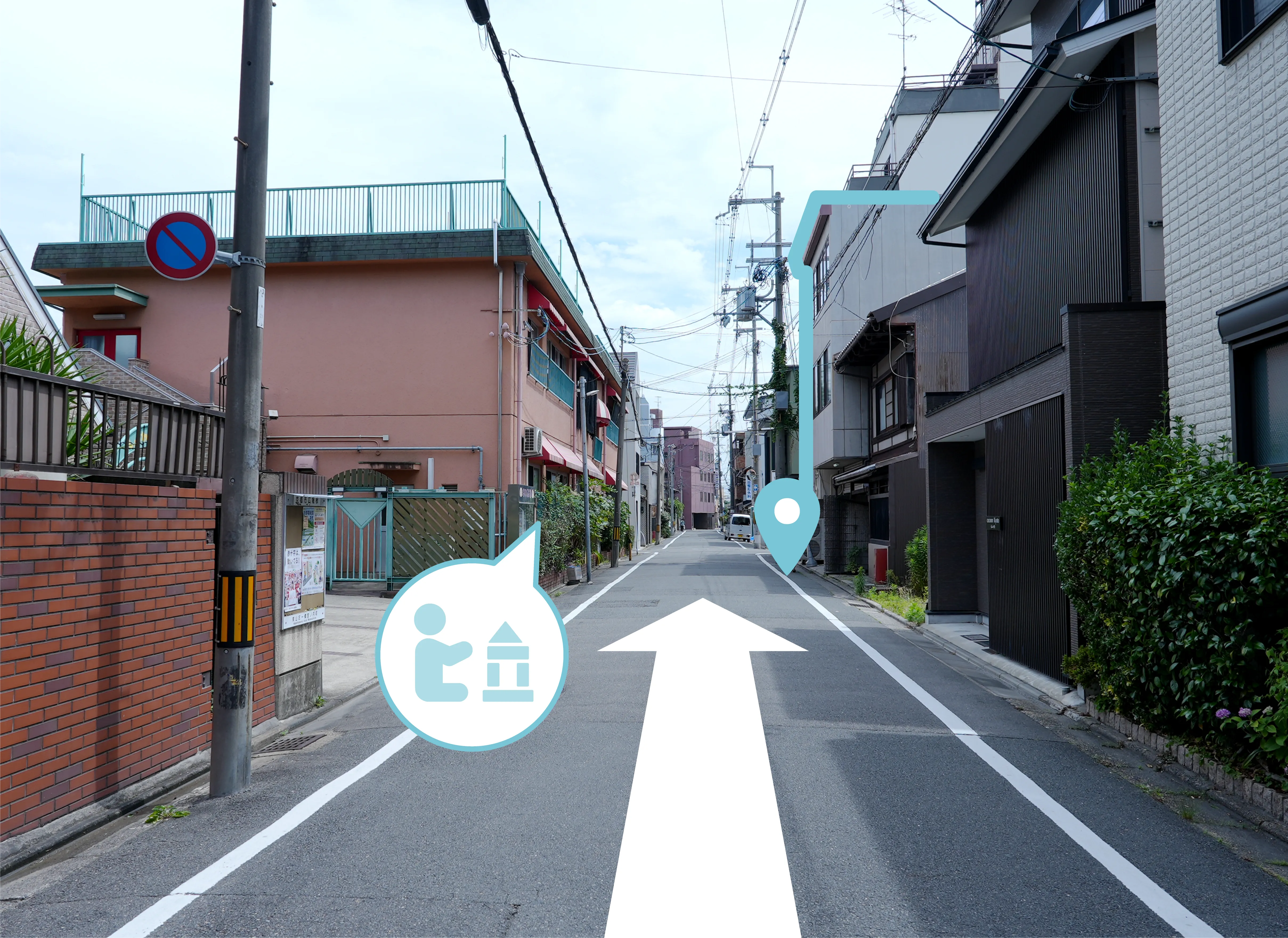 Straight road view