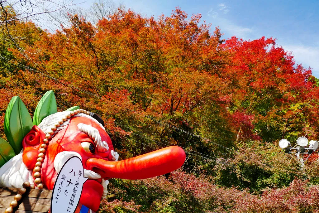 鞍馬寺とその集落の美しい風景